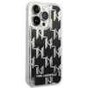 Oryginalne Etui IPHONE 14 PRO Karl Lagerfeld Hardcase Liquid Glitter Monogram (KLHCP14LLMNMK) czarne