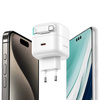 USAMS Lad. network. 1xUSB-C with retractable USB-C cable (head only) PD+QC 35W Gan Fast Charging white/white XMF Series CC202TC02 (US-CC202)