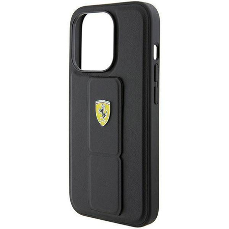 Ferrari nakładka do iPhone 15 Pro 6,1" FEHCP15LGSPSIK HC GRIP STAND PU