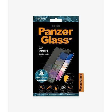 Szkło Hartowane IPHONE 11 / XR PanzerGlass E2E Super+ Case Friendly Privacy czarne