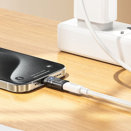 HOCO adapter Typ C (męski) do Lightning (żeński) UA36D transparentny czarny