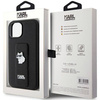 Etui Karl Lagerfeld Gripstand Saffiano Choupette Pins na iPhone 15 - czarne