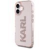 Karl Lagerfeld IML Strass Logo iPhone 16 Hülle - Rosa