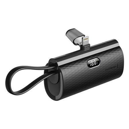 FORCELL Powerbank F-Energy Power Plug F5K3 5 000mAh z wbudowanym złączem do Lightning 8-PIN PD 20W czarny