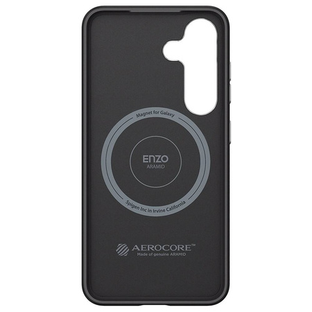 Samsung nakładka Enzo Aramid do Samsung Galaxy S25 Czarno-Srebrna