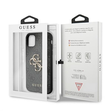 Guess GUHCN614GMGGR iPhone 11 6,1" szary/grey hardcase 4G Big Metal Logo