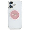 Guess IML Metal Colored Circle Classic Logo MagSafe - Etui do iPhone 16 (różowy)