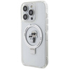 Original Case IPHONE 13 PRO Karl Lagerfeld Hardcase Ring Stand Karl&Choupettte MagSafe (KLHMP13XHMRSKCH) white