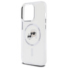 Oryginalne Etui IPHONE 14 PRO MAX Karl Lagerfeld Hardcase IML Metal Karl&Choupette Head MagSafe (KLHMP14XHLSKCH) białe