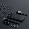 Nillkin Qin Cloth Pro Case etui do iPhone 14 Plus osłona na aparat kabura pokrowiec obudowa z klapką niebieski