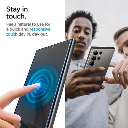 Spigen Glas.tR EZ Fit Privacy gehärtetes Glas für Samsung Galaxy S24 Ultra - 2 Stk.