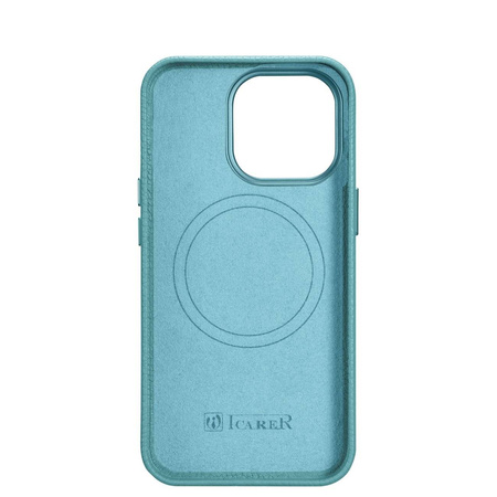 iCarer Case Leather genuine leather case for iPhone 14 Pro Max grün (WMI14220712-GN) (MagSafe compatible)