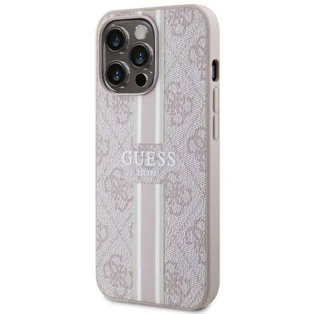 Guess GUHMP13LP4RPSP iPhone 13 Pro / 13 6,1&quot; rosa/rosa Hartschale 4G bedruckte Streifen MagSafe