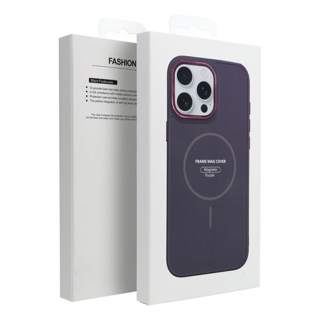 Futerał FRAME MAG COVER kompatybilny z MagSafe do IPHONE 11 fioletowy