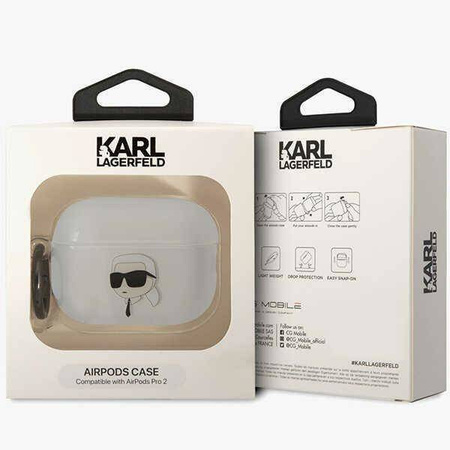 Karl Lagerfeld KLAP2HNIKTCT Airpods Pro 2 cover transparent  Ikonik Karl Lagerfeld