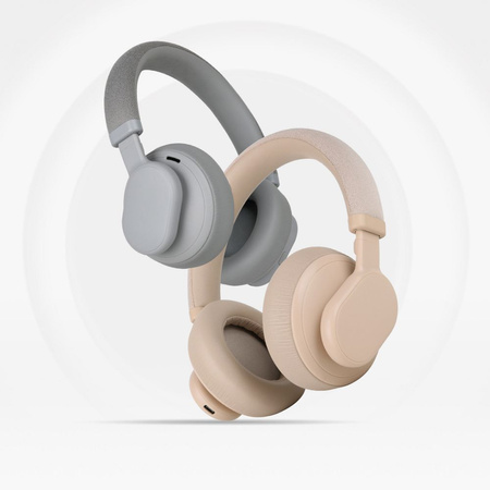 FORCELL F-AUDIO słuchawki bezprzewodowe nagłowne ANC Touch Beat różowe
