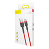 Baseus Cafule Cable - Kabel do ładowania i transmisji danych USB do USB-C 3 A, 1 m (czerwony)