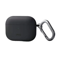 Uniq Hülle Nexo AirPods Pro 2 Gen + Ohrbügel Silikongrau/Anthrazitgrau