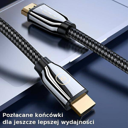 USAMS Kabel HDMI - HDMI 2.1 U67 3m 8K czarny/black Ultra HD SJ498HD01 (US-SJ498)