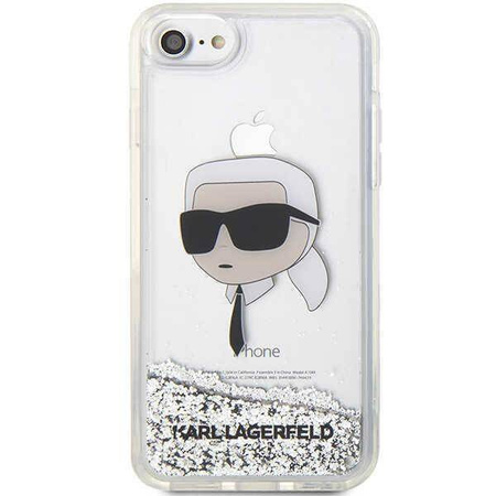 Karl Lagerfeld KLHCI8LNKHCH iPhone 7/8/ SE 2020/2022 silver/silver hardcase Glitter Karl Head