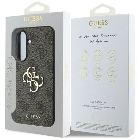 Guess Big 4G Logo Classic Logo Case for Samsung Galaxy A56 - Brown