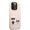 Karl Lagerfeld Liquid Silicone Karl & Choupette MagSafe - Etui iPhone 14 Pro (różowy)