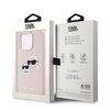 Karl Lagerfeld KLHMP15LSKCHPPLP iPhone 15 Pro 6.1" różowy/pink hardcase Silicone Karl & Choupette MagSafe