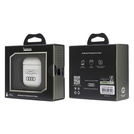 Original Case APPLE AIRPODS 1 / 2 Audi IML Geometric Pattern Cover (AU-IMLAP-A6/D3-WE) white