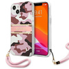 Guess nakładka do iPhone 13 Mini 5,4&quot; GUHCP13SKCABPI różowy hard case Camo Strap Collection