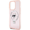 Karl Lagerfeld KLHMP15LHMRSCHP iPhone 15 Pro 6,1" rosa/rosa Hardcase Ringständer Choupette Head MagSafe