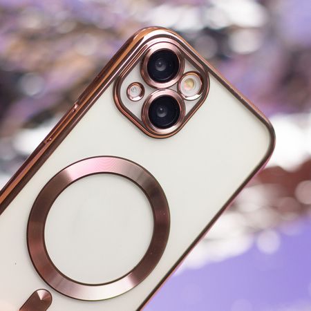 Nakładka Color Chrome Mag do iPhone 16 6,1&quot; różowo-złota