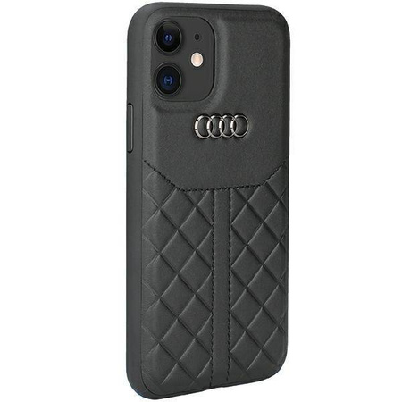 Audi Echtleder iPhone 11 / Xr 6,1" schwarz/schwarz Hardcase AU-TPUPCIP11R-Q8/D1-BK