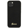 Guess GUHMP13MLSLMGBK iPhone 13 6.1 "schwarz / schwarz Hardcase Silikonschrift Gold Logo