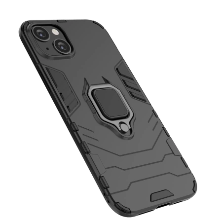 Ring Armor case for iPhone 14 Plus armored cover magnetic holder ring black