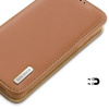 DUX DUCIS Hivo - skórzane etui portfelik do Samsung Galaxy S23 Plus brązowe