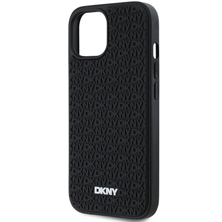 DKNY DKHCP15M3DRPWK iPhone 15 Plus 6.7" czarny/black hardcase 3D Rubber Repeat Pattern