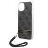 Original Handyhülle IPHONE 14 PLUS Guess Hardcase 4G Print Strap (GUOHCP14MH4STK) schwarz