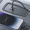 Ładowarka Samochodowa 30W PD USB-C + USB Fas Charge Z Wbudowaym Pierścieniem USAMS C38 CC206CC01 (US-CC206) fioletowa