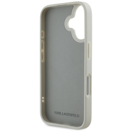 Schutzhülle IPHONE 16 Karl Lagerfeld HC 3D Rubber Double Heads beige