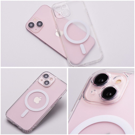 Futerał FROST MAG COVER z ochroną aparatu kompatybilny z MagSafe do IPHONE 17 Pro transparentny zmrożony