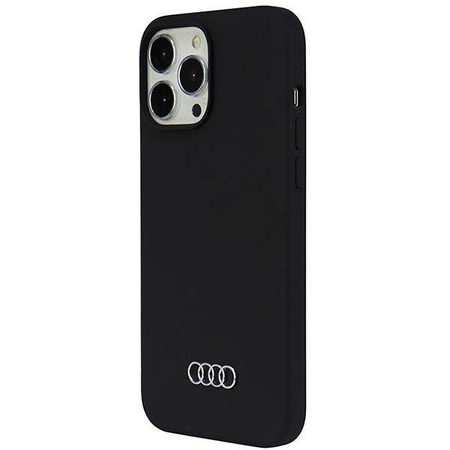 Audi Silikonhülle iPhone 13 Pro Max 6,7&quot; schwarz/schwarz Hardcase AU-LSRIP13PM-Q3/D1-BK