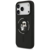 Karl Lagerfeld Silicone Karl&Choupette Ring MagSafe Case for iPhone 17 Pro - Black