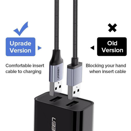Kabel USB do Micro USB UGREEN QC 3.0 2.4A 2m (biały)