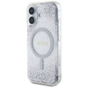 Schutzhülle IPHONE 16 Guess HC Resin Bottom Glitter silber