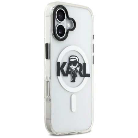Karl Lagerfeld IML Karl Sketch Logo MagSafe Case for iPhone 17 - Transparent