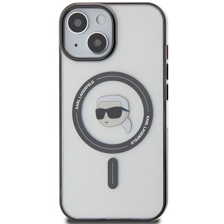 Karl Lagerfeld KLHMP15MHKHNOTK iPhone 15 Plus 6.7&quot; transparent hardcase IML Karl`s Head MagSafe