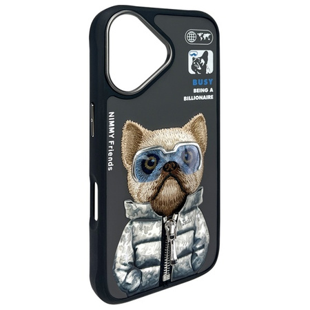 Nimmy etui iPhone 16 6.1" czarny/black    Cool&Cute 2.0 Dog