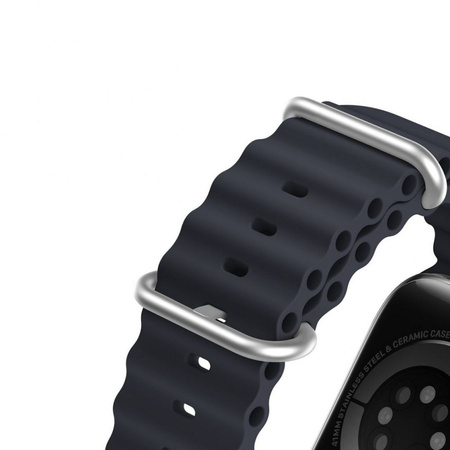 Dux Ducis Strap pasek Watch 8 / 7 / 6 / 5 / 4 / 3 / 2 / SE (45 / 44 / 42mm) silikonowa opaska bransoletka szary (OceanWave Version)