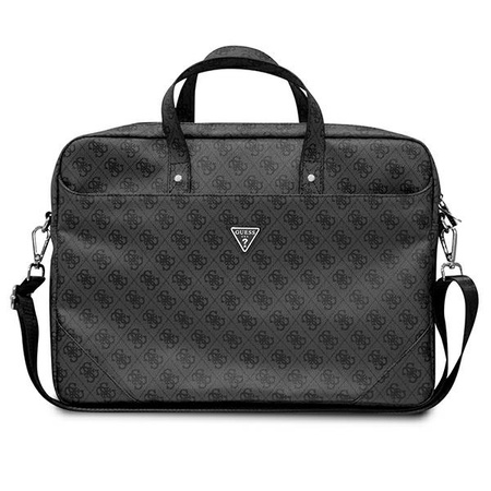 Original Case LAPTOP 16" Guess Saffiano 4G Hot Stamp Triangle Logo black