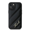 Karl Lagerfeld KLHCP15MPQDSMGK iPhone 15 Plus / 14 Plus 6.7" czarny/black hardcase Diagonal Quilted Script